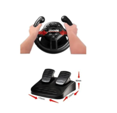 Volante Pedal Game Pad Corrida Pc Ps3 Data Frog - comprar online