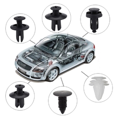 Kit 100 peças mistas de presilhas automotiva - encaixe friso. para choque, portas, carpete, painel - comprar online