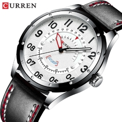 CURREN YOUNG - Relógio masculino com pulseira de couro