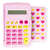 Calculadora De Bolso Flip Pink Vibes Estampada 08 Dígitos Letron