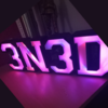 Cartel con Luz LED en 3D