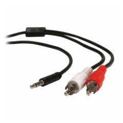 CABLE AUDIO VIDEO PLUG 3.5MM a 2 RCA 1.5 MTS