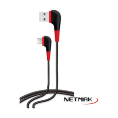 CABLE USB NETMAK NM-112 A TYPE C 1,2 MT 90 GRADOS