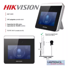 CONTROL DE HORARIO HIKVISION BIOMETRICOFACIAL WIFI HUELLA DIGITAL