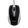 MOUSE VERBATIM CORDED 99743 OPTICAL MOUSE SILVER NOTEBOOK
