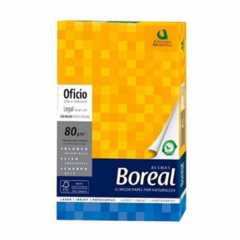 RESMA DE PAPEL BOREAL OFICIO 80GR.