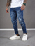 Imagem do CALÇA SLIM FIT JEANS CASUAL ESCURA /