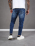 CALÇA SLIM FIT JEANS CASUAL ESCURA / na internet