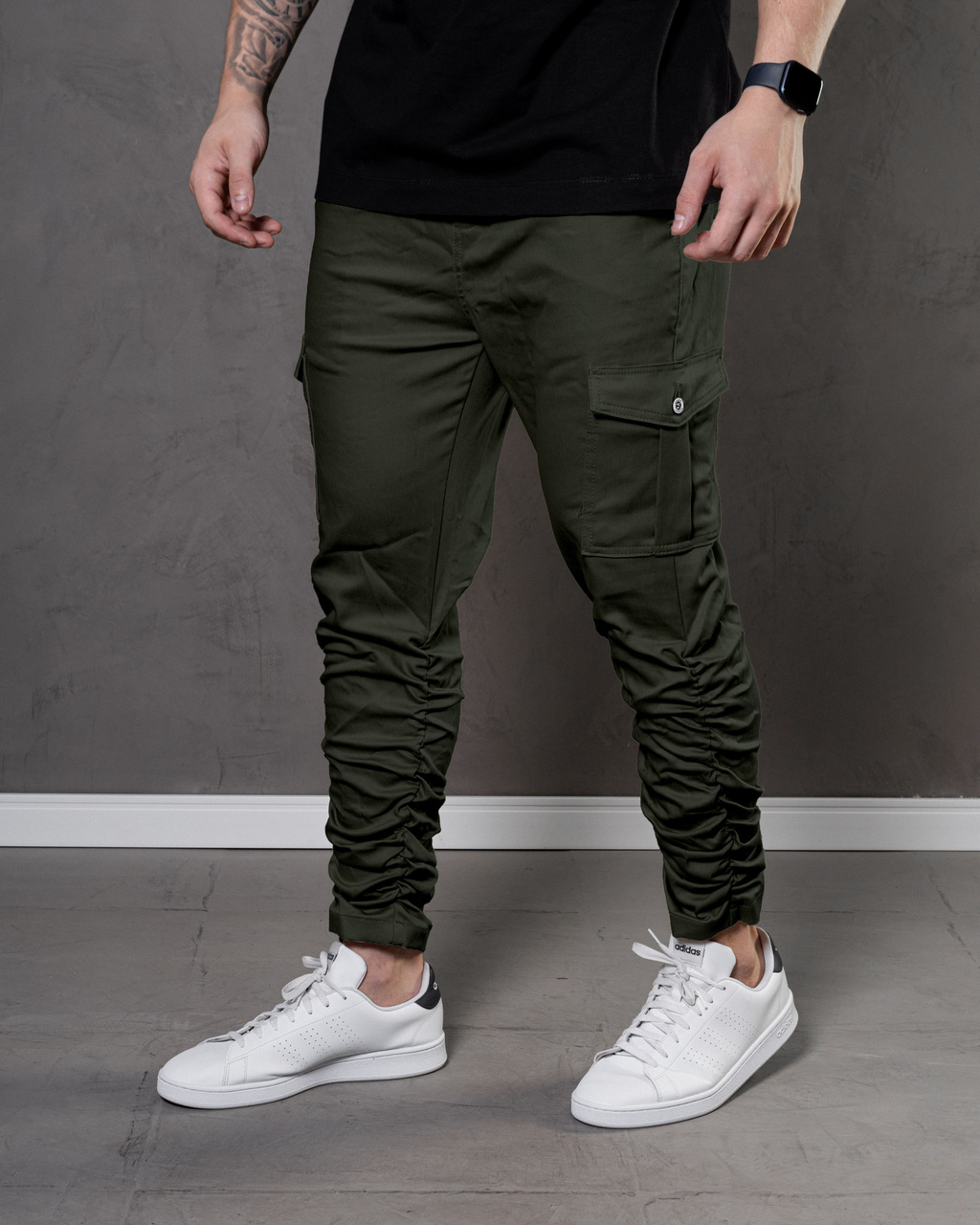 Calça Cargo Jogger Sarja Cinza - Caunt Jeans