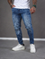 CALÇA SLIM FIT JEANS CASUAL ESCURA /