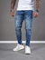 Imagem do CALÇA SLIM FIT JEANS CASUAL ESCURA /