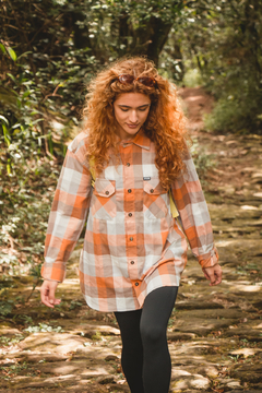 Camisa Flanela Xadrez "Angico" - Ocre, Cinza e Branco - Ahuara Co. • Outdoor Lifestyle