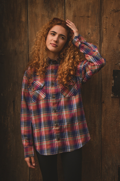 Camisa Flanela Xadrez "Cedro" - Bordô, Verde e Azul na internet