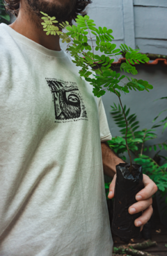 Camiseta "Rainforest" Cânhamo - Natural Off-White na internet