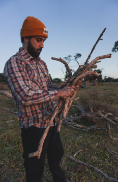 Camisa Flanela Xadrez "Urutau" - Bege, Cinza e Verde - Ahuara Co. • Outdoor Lifestyle