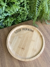 Prato Bambu Personalizado Good Morning 27cm