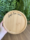 Prato Bambu Personalizado “Aqui tem Amor” 27cm
