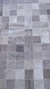 Tapete de Couro Quadriculado 1,00x1,50m Tons de Cinza - Joli Tapetes