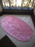 Tapete Importado Sintetico Oval1,00x1,50m Rosa s/Antiderrapante