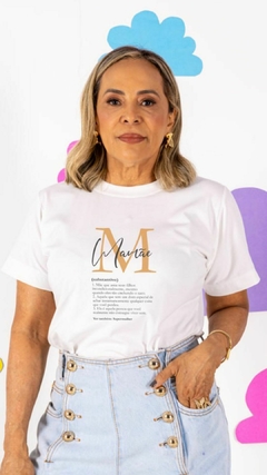 T-shirt M Mamãe Branca (100% Algodão Menegotti) - comprar online