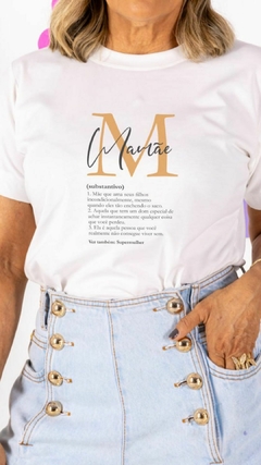 T-shirt M Mamãe Branca (100% Algodão Menegotti) na internet