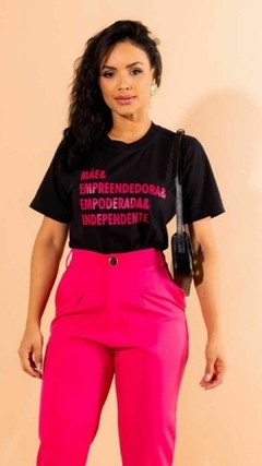 T-shirt Mãe Empreendedora Preta (100% Algodão Menegotti) na internet