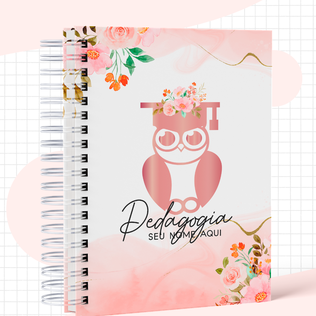 Caderno Personalizado -Dia dos Professores Floral Feminino 2