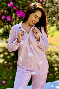 Pijama Rose Polo Estrela - comprar online