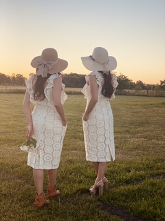 Vestido Cinderella natural macramé