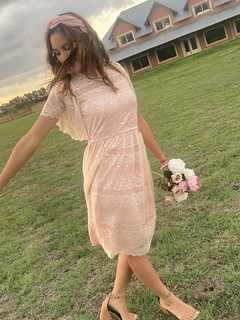 Vestido Lizeth rosa durazno - tienda online