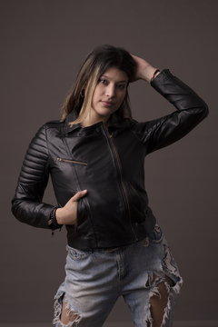 Campera de cuero Jazmín - comprar online