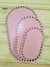 Base Crochê Oval Rosa (10 unidades)