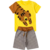 Conjunto infantil manga curta Tigre amarelo