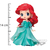 Figure Q Posket Disney Characters Ariel Princess Dress Glitter Line 18394/28083 - comprar online