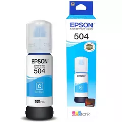 Garrafa de Tinta Epson Ecotank Azul T504 - T504220AL