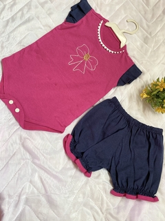 conjunto body laço e short