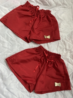 short de tactel vermelho - comprar online