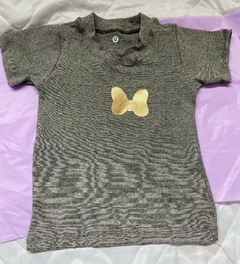 blusa cinza escuro G ( 6 anos)