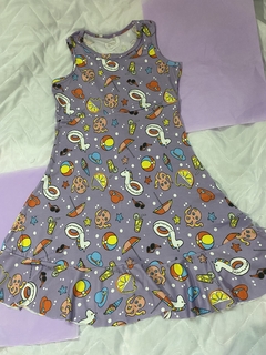 vestido estampado G ( 8 anos)