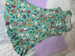 vestido estampado G ( 8 anos)