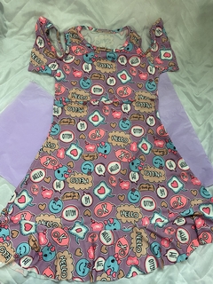 vestido estampado G ( 8 anos)