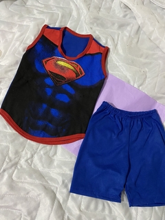 conjunto regata super homem e short azul