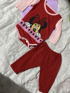 conjunto body minie e calça vermelha