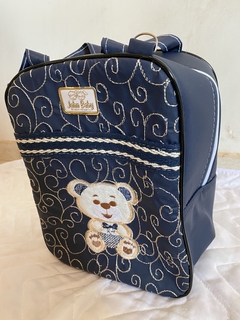 Imagem do kit bolsa mala maternidade 5 peças urso azul marinho