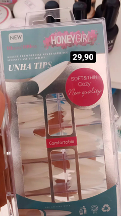 unhas tips stileto leitosa com 100 Unidades - comprar online