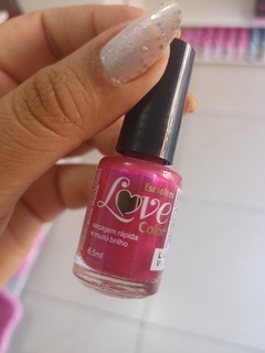 esmalte love metalizado rosa alegria 6,5 ml