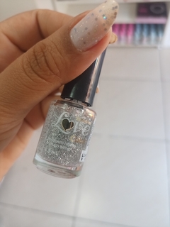 esmalte love glitter prata 6,5 ml