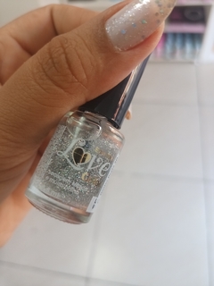 esmalte love glitter prata 3D 6,5 ml