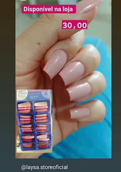 Unhas Postiças coloridas 100 uni - vermelhos e rosas - comprar online