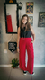 Calça Pantalona Janis - Viscose Vermelha na internet
